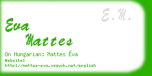 eva mattes business card